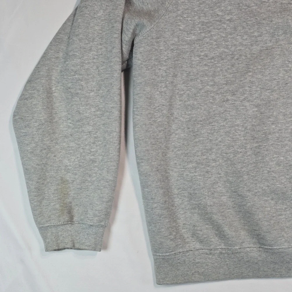 Reebok Mens Quarter Zip Sweatshirt Gray Large‎ Pullover RBLK111704 Logo Fleece